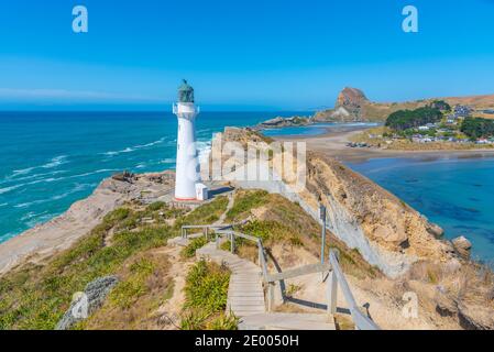 Castlepoint Leuchtturm in Neuseeland Stockfoto