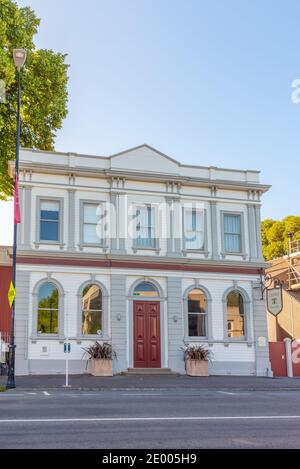 Historische Gebäude im Zentrum von Greytown, Neuseeland Stockfoto