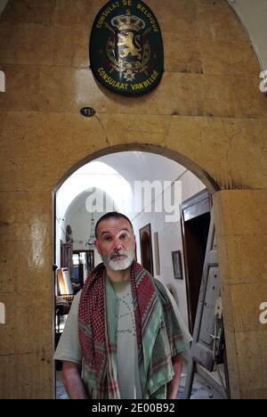 Der französische Historiker und Professor für Politikwissenschaft Jean-Pierre Filiu, gesehen bei einem Besuch in der Stadt Aleppo, Syrien, im Juli 2013. Foto von Ammar Abd Rabbo/ABACAPRESS.COM Stockfoto