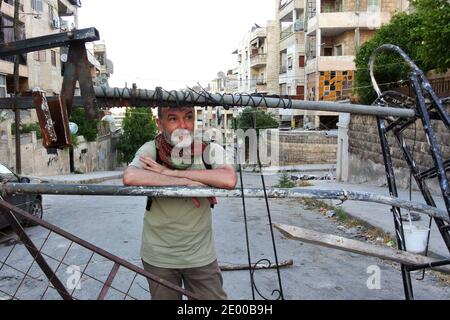 Der französische Historiker und Professor für Politikwissenschaft Jean-Pierre Filiu, gesehen bei einem Besuch in der Stadt Aleppo, Syrien, im Juli 2013. Foto von Ammar Abd Rabbo/ABACAPRESS.COM Stockfoto