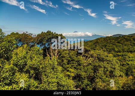 Fuji Blick von der Halbinsel Izu, Japan Stockfoto