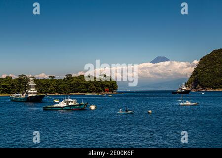 Fuji Blick von der Halbinsel Izu, Japan Stockfoto