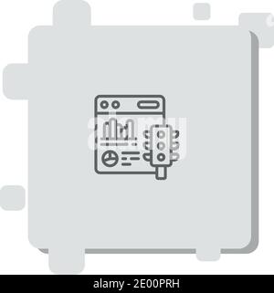 Browser Vektor-Symbol Moderne einfache Vektor-Illustration Stock Vektor