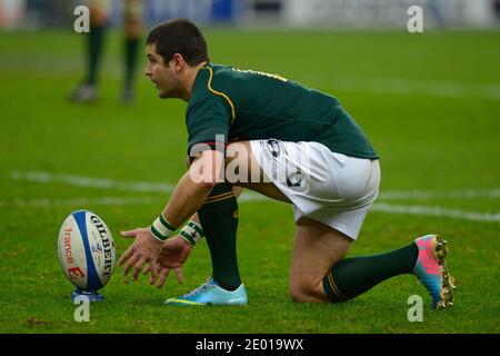 Der Südafrikaner Morne Steyn bei einem Rugby-Testspiel, Frankreich gegen Südafrika, im Stade de France, St-Denis, Frankreich, am 23. November 2013. Südafrika gewann 19-10. Foto von Henri Szwarc/ABACAPRESS.COM Stockfoto