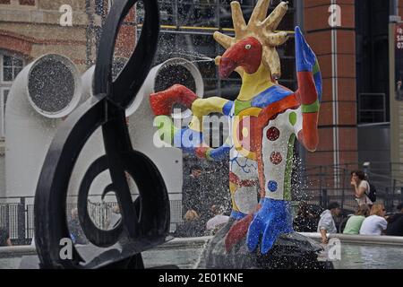 FRANCE / Paris/centre Geoges Pompidou /Stravinsky Fountain Stockfoto