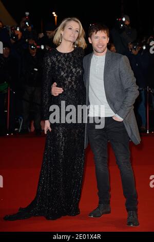 James Blunt und Sofia Wellesley nehmen an den 15. NRJ Music Awards Teil, die am 14. Dezember 2013 im Palais des Festivals in Cannes, Frankreich, stattfinden. Foto von Nicolas Briquet/ABACAPRESS.COM Stockfoto