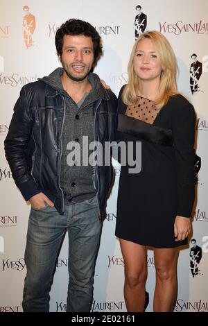 Mabrouk El Mechri und Virginie Efira bei der Premiere des Films Yves Saint Laurent im Kino UGC Normandie in Paris, Frankreich am 19. Dezember 2013 in Paris, Frankreich. Foto von Nicolas Briquet/ABACAPRESS.COM Stockfoto