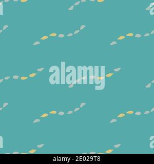 Einfaches gestricheltes Meereswellen-nahtloses Vektormuster Stock Vektor