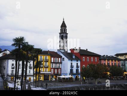 Ascona Seeufer am Lago Maggiore See in Locarno Tessin südlich der Schweiz Stockfoto