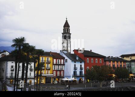 Ascona Seeufer am Lago Maggiore See in Locarno Tessin südlich der Schweiz Stockfoto