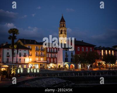 Ascona Seeufer am Lago Maggiore See in Locarno Tessin südlich der Schweiz Stockfoto