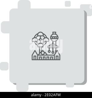 Vergnügungspark Vektor-Symbol Moderne einfache Vektor-Illustration Stock Vektor