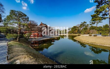 Phoenix Hall (Hoodo), Byodoin Tempel, Uji, Kyoto, Japan Stockfoto