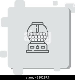 gumball Maschine Vektor-Symbol Moderne einfache Vektor-Illustration Stock Vektor
