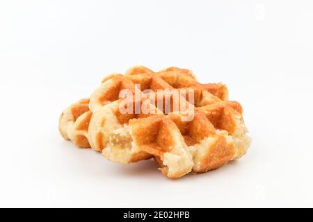 Kleine Waffel auf weißem Hintergrund Stockfoto