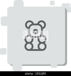 Gummy Bär Vektor-Symbol moderne einfache Vektor-Illustration Stock Vektor