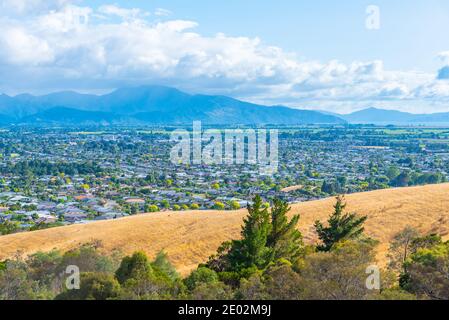 Luftaufnahme von Blenheim in Neuseeland Stockfoto