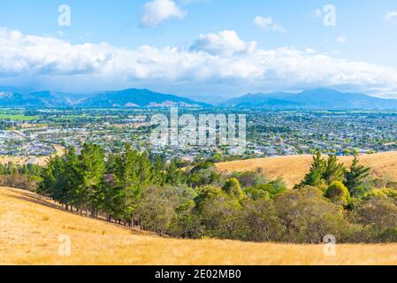 Luftaufnahme von Blenheim in Neuseeland Stockfoto