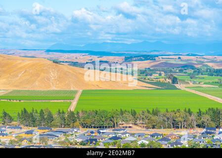 Luftaufnahme von Blenheim in Neuseeland Stockfoto