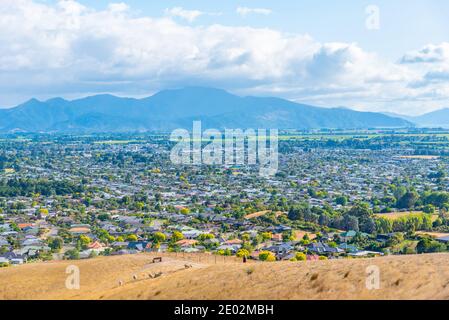 Luftaufnahme von Blenheim in Neuseeland Stockfoto