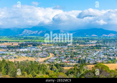 Luftaufnahme von Blenheim in Neuseeland Stockfoto