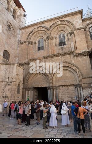 Außenansicht der Grabeskirche, Jerusalem, Israel Stockfoto