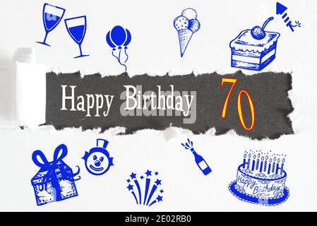 Alles gute zum 70. Geburtstag Stockfoto