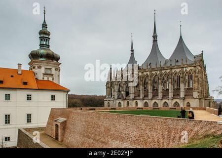 Kirche der Heiligen Barbara, Tschechische Chram sv. Barbory, in Kutna Hora, Tschechische republik.berühmte gotische katholische Kirche in Mitteleuropa, UNESCO-Weltkulturerbe Stockfoto