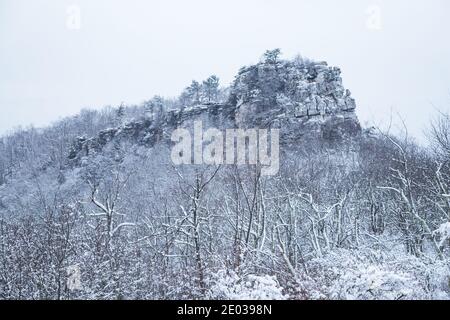Big Schloss Peak auf dem Great North Mountain in West Virginia, USA Stockfoto
