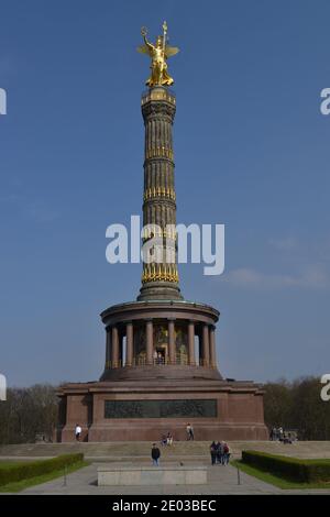 Siegessaeule, großen Stern, Tiergarten, Mitte, Berlin, Deutschland Stockfoto
