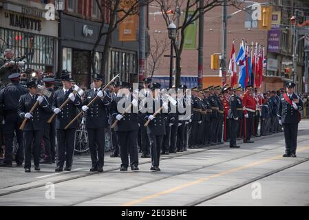 Militärparade während Rob Fords Beerdigungsszenen, Toronto, Kanada-März 2016 Stockfoto