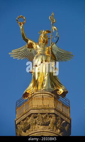 Siegessaeule, großen Stern, Tiergarten, Mitte, Berlin, Deutschland Stockfoto