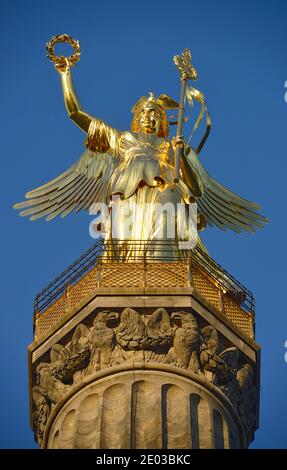 Siegessaeule, großen Stern, Tiergarten, Mitte, Berlin, Deutschland Stockfoto