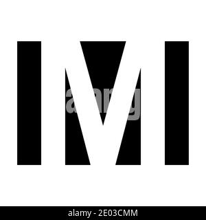Einfache elegante Logo Buchstabe m Vektor Premium-Business-Logo Buchstabe m, Grafik-alphabetisches Symbol für die Corporate Identity des Unternehmens Stock Vektor