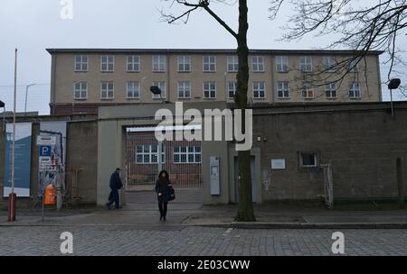 Haupteingang, Stasi-Gedenkstaette, Genslerstrasse, Hohenschönhausen, Lichtenberg, Berlin, Deutschland Stockfoto