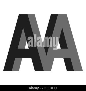 Buchstaben ein aa m Logo. Kreatives Vektorkonzept. Flacher Vektor Konstruktion Gebäude 3D Logo Symbol Design Vektor. Trendiges Design. Minimale alphabetische Schriftart Stock Vektor