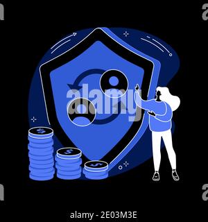 Peer-to-Peer Versicherung abstrakte Konzept Vektor Illustration. Stock Vektor