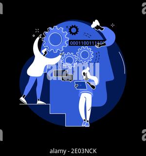 Künstliche Intelligenz abstrakte Konzept Vektor Illustration. Stock Vektor