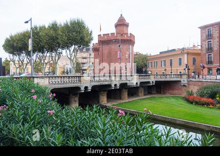 Le Castillet in Perpignan, Frankreich Stockfoto