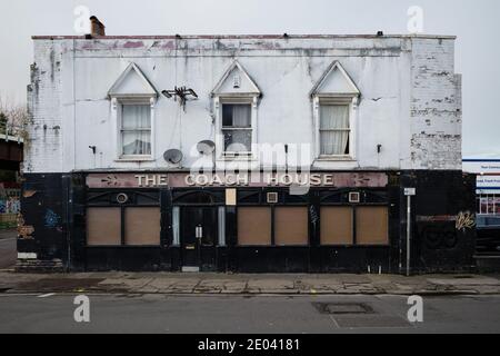 The Coach House, 380 Stapleton Rd, Easton, Bristol BS5 6NQ. Geschlossen im November 2013 Stockfoto