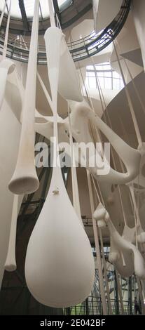 Ernesto Neto: Der Körper, der mich trägt. Installation im Museum Guggenheim die Ausstellung ist als eine Reise in den Körper konzipiert. Stockfoto