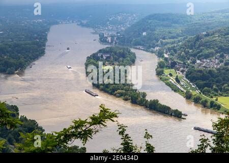 Blick auf die Insel im Rhein Stockfoto