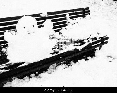 Neve a Milano Snow in Mailand Stockfoto