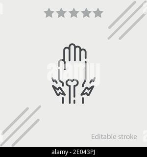 Vektor-Symbol für Knochenschmerzen Moderne einfache Vektor-Illustration Stock Vektor