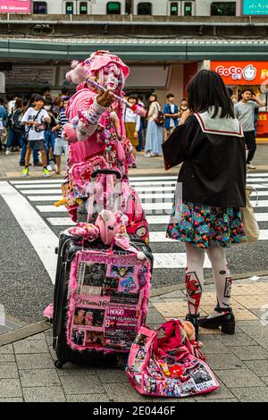 Cosplay Street-Szene in Tokio Stockfoto