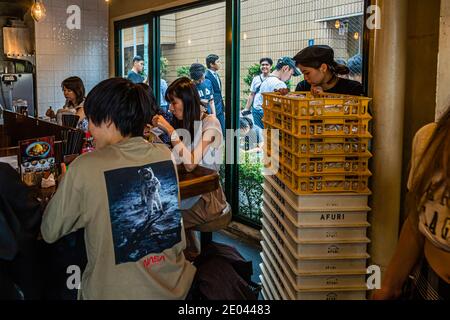 Ramen Restaurant Afuri in Tokyo, Shibuya, Japan Stockfoto