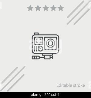 gopro Vektor-Symbol Moderne einfache Vektor-Illustration Stock Vektor