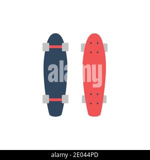 Skateboard Symbol Vektor für Web-Design isoliert auf weißem Hintergrund Stock Vektor