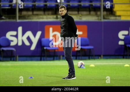 BARROW IN FURNESS, ENGLAND. 29. DEZEMBER Barrow-Manager Martin Jolley vor dem Sky Bet League 2 Spiel zwischen Barrow und Tranmere Rovers in der Holker Street, Barrow-in-Furness am Dienstag 29. Dezember 2020. (Kredit: Mark Fletcher, Mi News) Kredit: MI Nachrichten & Sport /Alamy Live Nachrichten Stockfoto