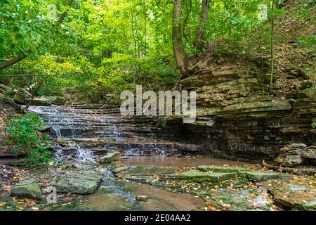 Lower West Cliff Falls Niagara Escarpment Dundas Valley Hamilton Ontario Kanada Stockfoto